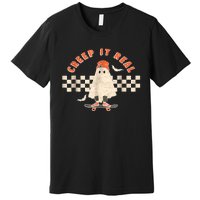 Vintage Retro Halloween Creep It Real Ghost Boy Fall Season Premium T-Shirt