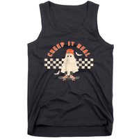 Vintage Retro Halloween Creep It Real Ghost Boy Fall Season Tank Top