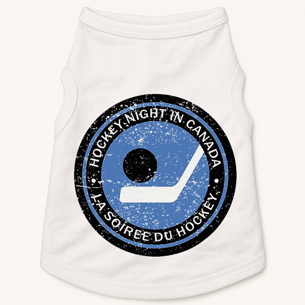 Vintage Retro Hockey Night In Canada Hockey Player Team Doggie Tank