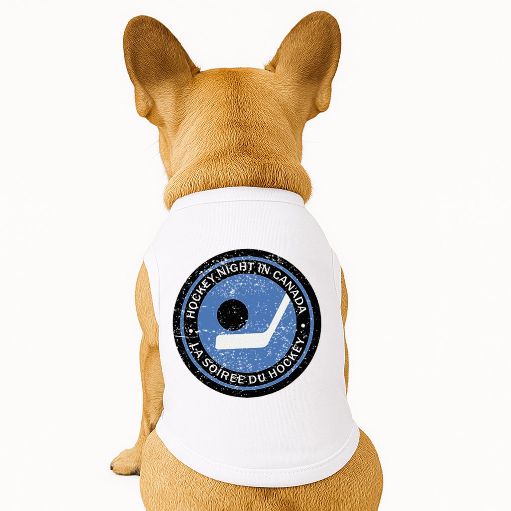 Vintage Retro Hockey Night In Canada Hockey Player Team Doggie Tank