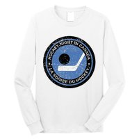 Vintage Retro Hockey Night In Canada Hockey Player Team Long Sleeve Shirt