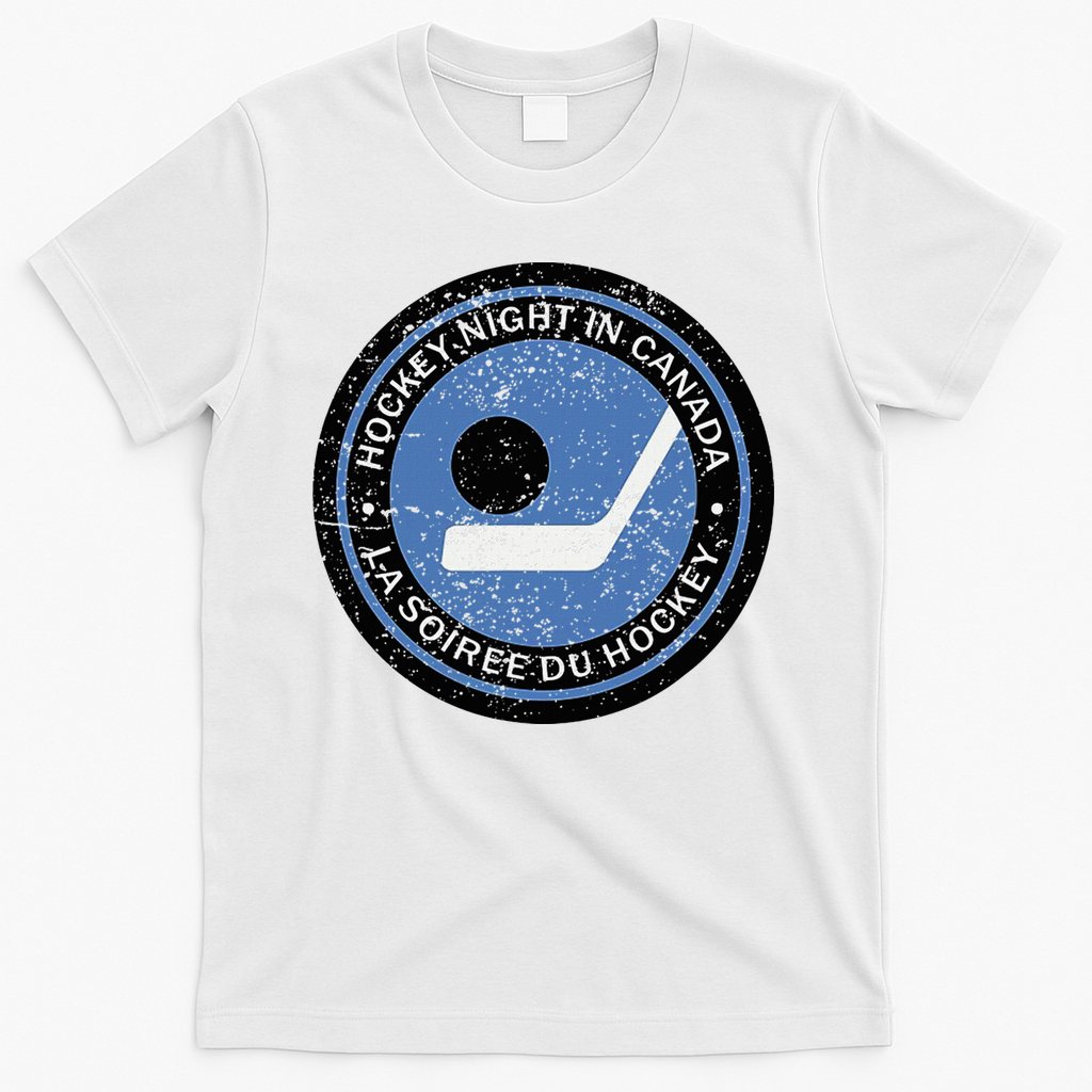 Vintage Retro Hockey Night In Canada Hockey Player Team T-Shirt