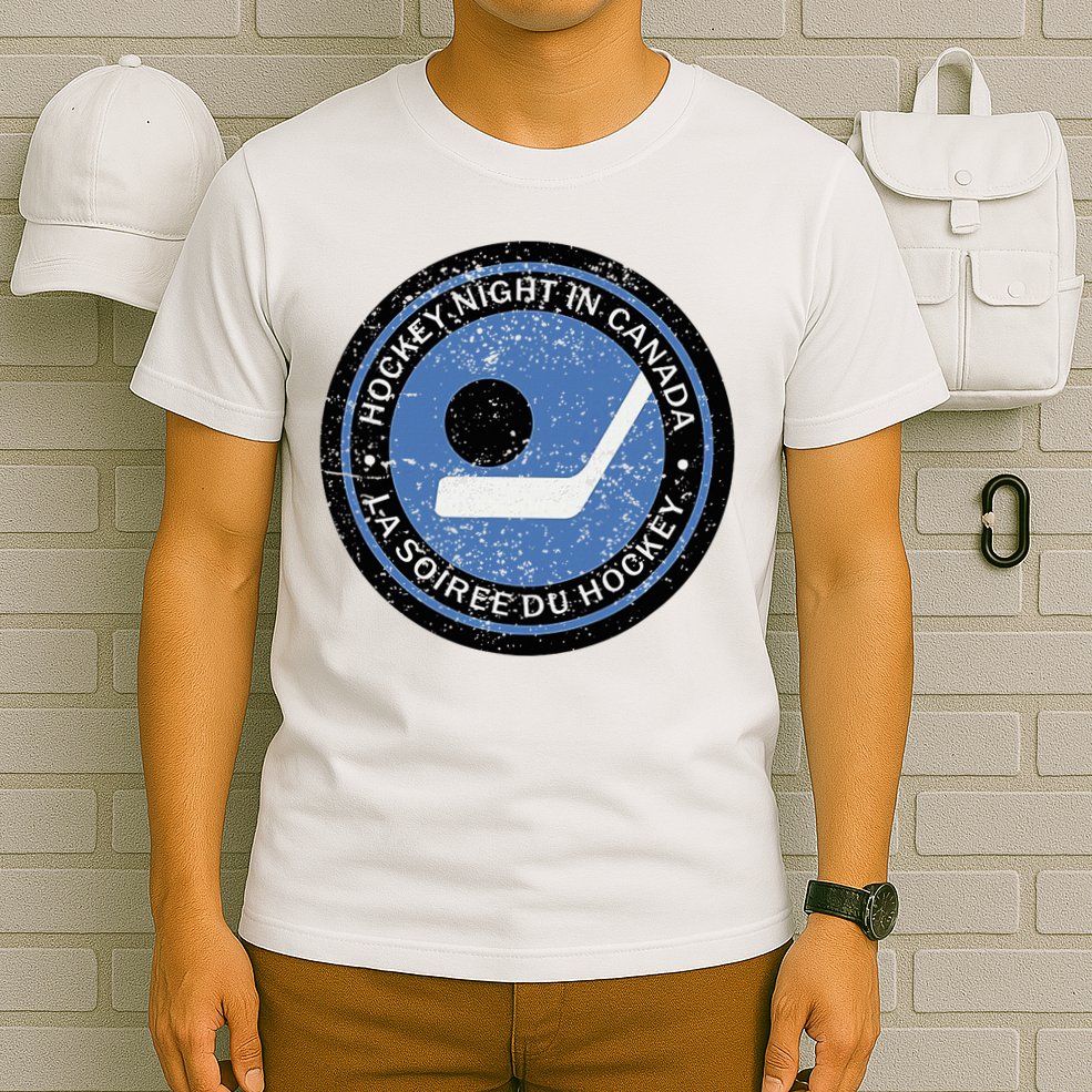Vintage Retro Hockey Night In Canada Hockey Player Team T-Shirt