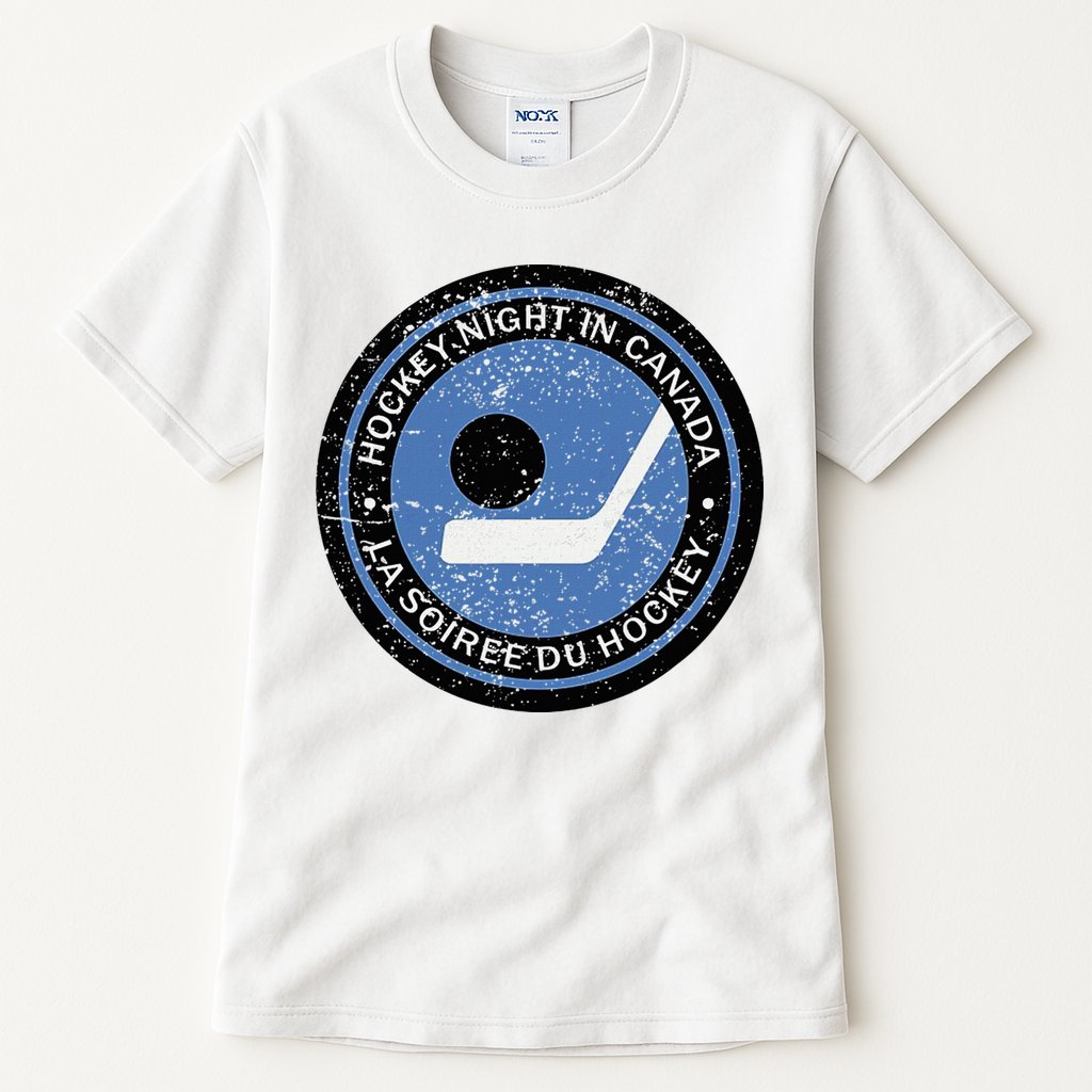 Vintage Retro Hockey Night In Canada Hockey Player Team Tall T-Shirt