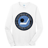 Vintage Retro Hockey Night In Canada Hockey Player Team Tall Long Sleeve T-Shirt