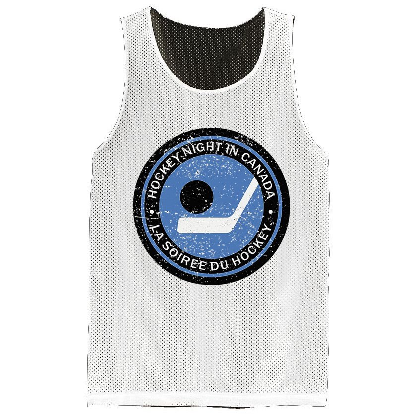Vintage Retro Hockey Night In Canada Hockey Player Team Mesh Reversible Basketball Jersey Tank