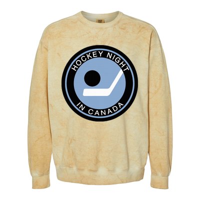 Vintage Retro Hockey Night In Canada Hockey Player Team Colorblast Crewneck Sweatshirt