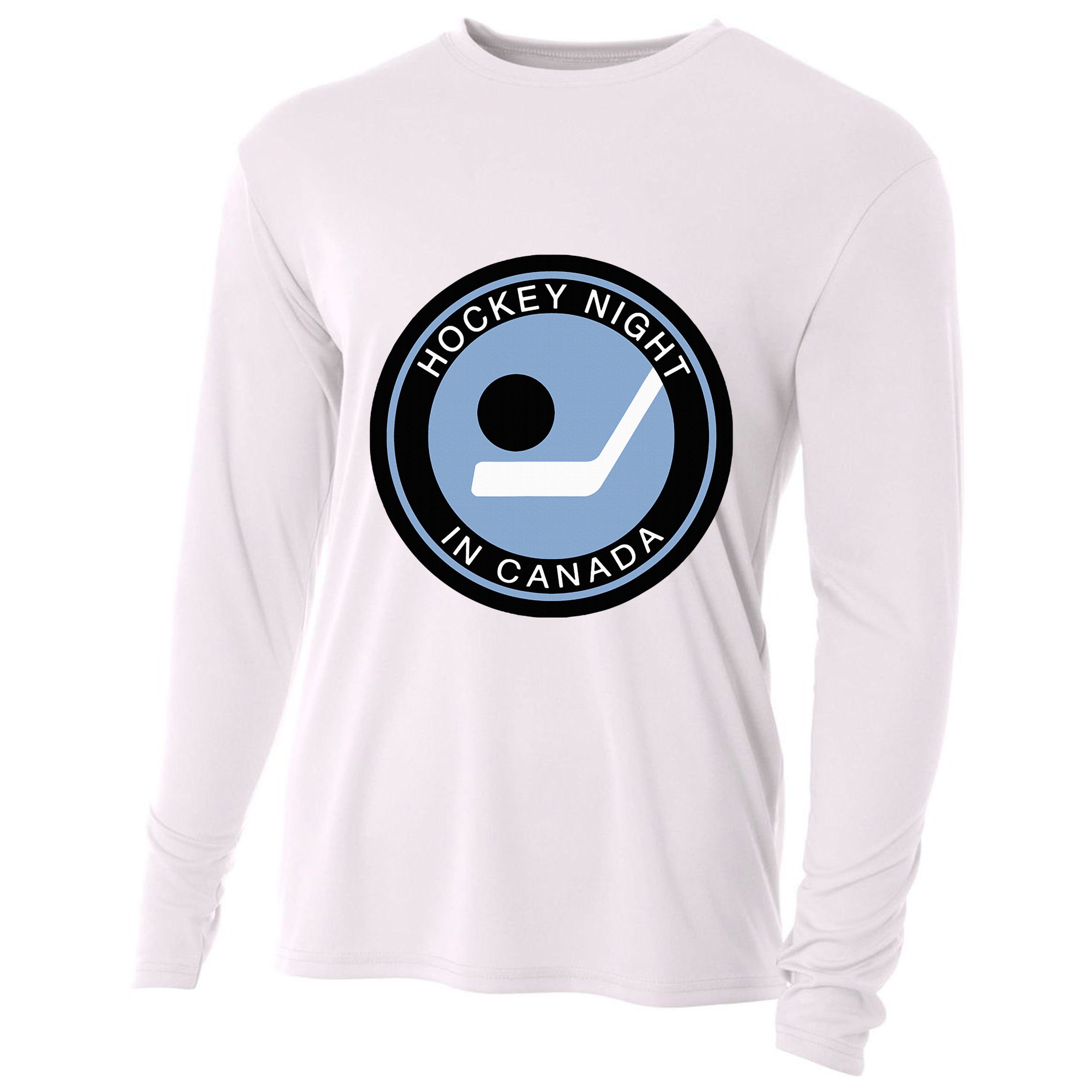 Vintage Retro Hockey Night In Canada Hockey Player Team Cooling Performance Long Sleeve Crew
