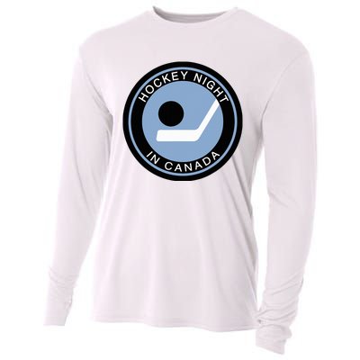 Vintage Retro Hockey Night In Canada Hockey Player Team Cooling Performance Long Sleeve Crew