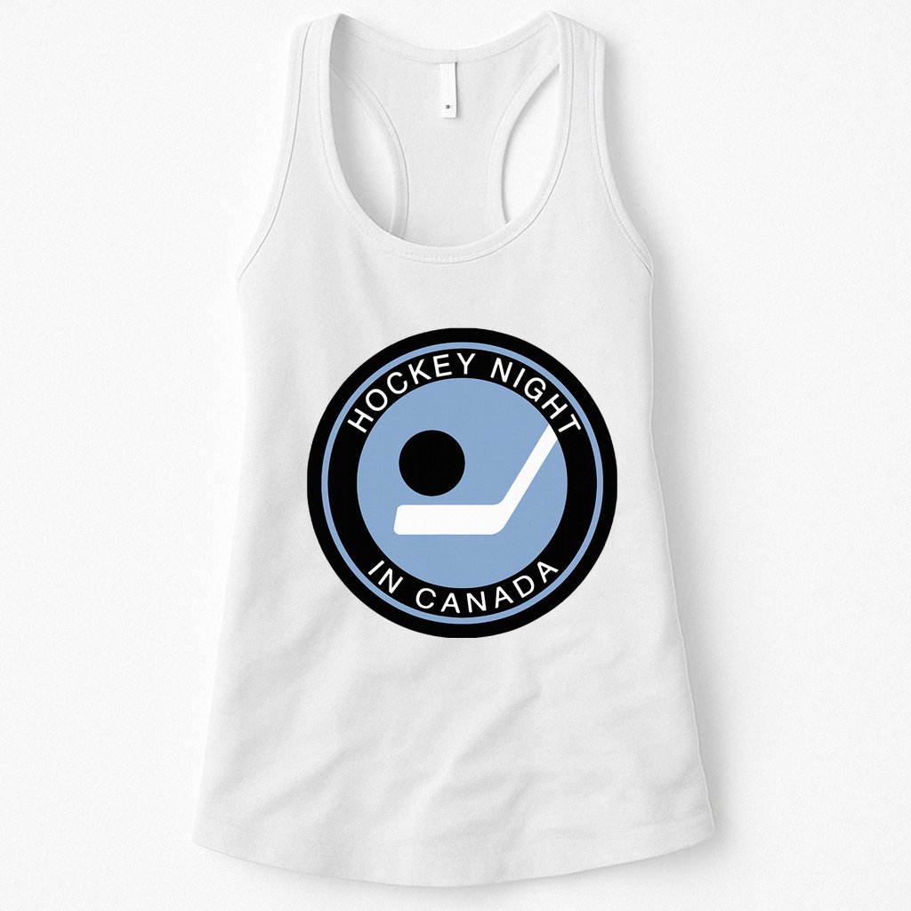 Vintage Retro Hockey Night In Canada Hockey Player Team Womens Tank Top