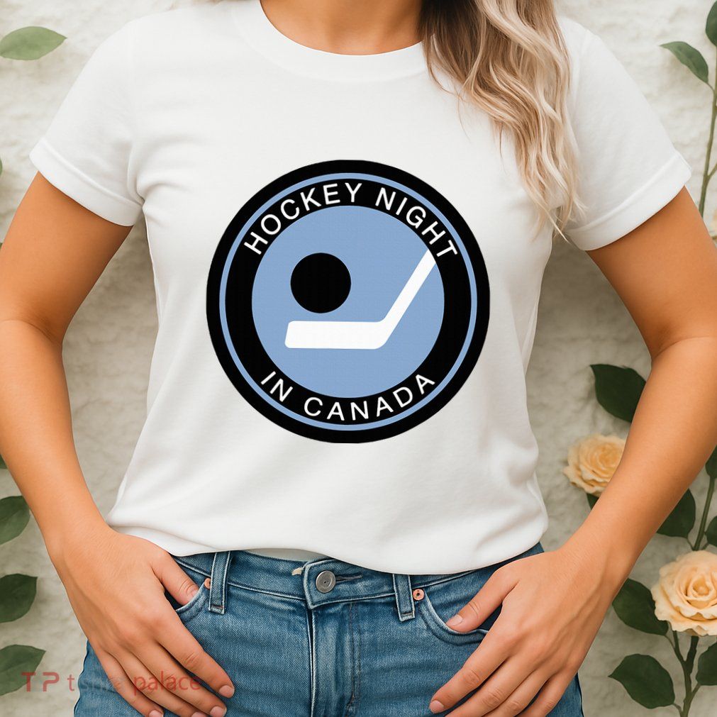 Vintage Retro Hockey Night In Canada Hockey Player Team Womens T-Shirt
