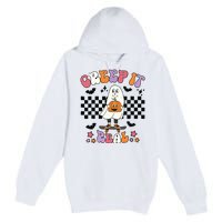 Vintage Retro Halloween Creep It Real Ghost Boy Fall Season Premium Pullover Hoodie