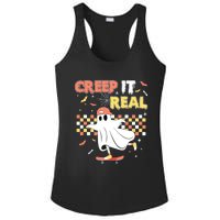 Vintage Retro Halloween Creep It Real Ghost Boy Fall Ladies PosiCharge Competitor Racerback Tank