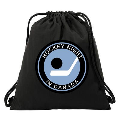 Vintage Retro Hockey Night In Canada Hockey Player Team Drawstring Bag