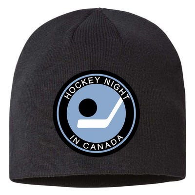 Vintage Retro Hockey Night In Canada Hockey Player Team Sustainable Beanie