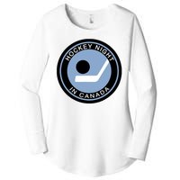 Vintage Retro Hockey Night In Canada Hockey Player Team Women's Perfect Tri Tunic Long Sleeve Shirt