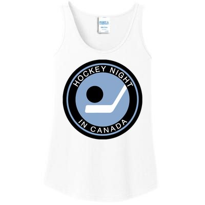 Vintage Retro Hockey Night In Canada Hockey Player Team Ladies Essential Tank