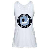 Vintage Retro Hockey Night In Canada Hockey Player Team Ladies Essential Flowy Tank