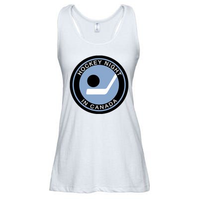 Vintage Retro Hockey Night In Canada Hockey Player Team Ladies Essential Flowy Tank