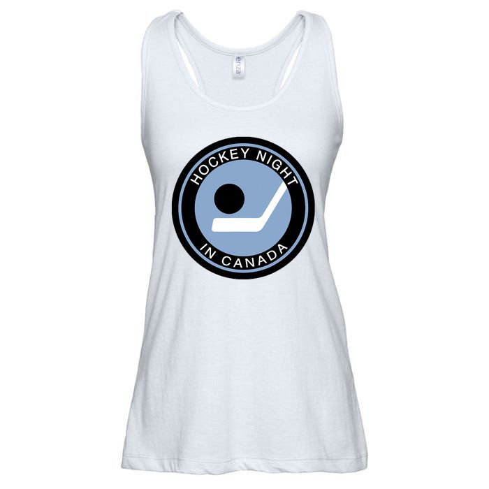 Vintage Retro Hockey Night In Canada Hockey Player Team Ladies Essential Flowy Tank