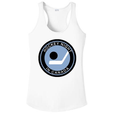 Vintage Retro Hockey Night In Canada Hockey Player Team Ladies PosiCharge Competitor Racerback Tank