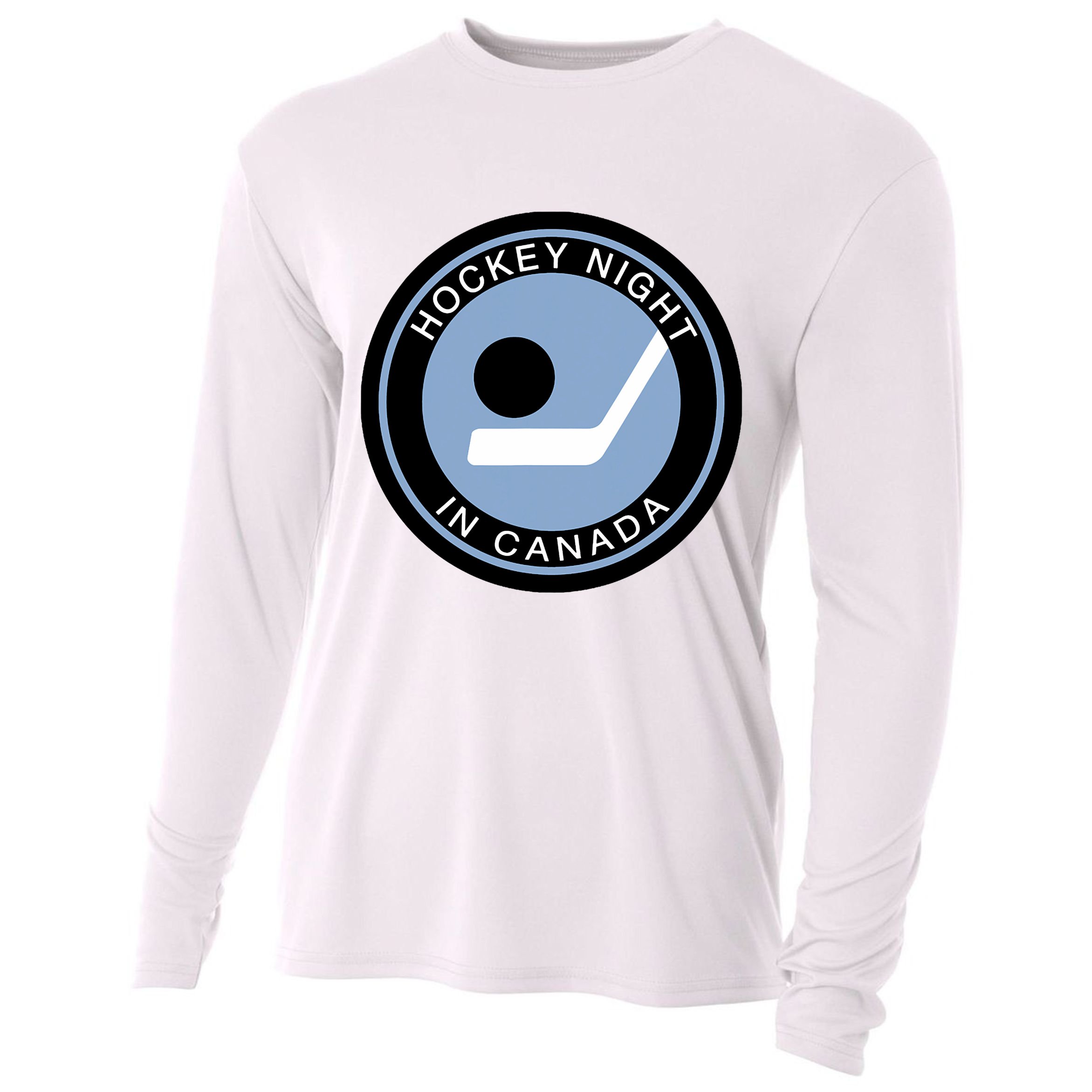 Vintage Retro Hockey Night In Canada Hockey Player Team Cooling Performance Long Sleeve Crew
