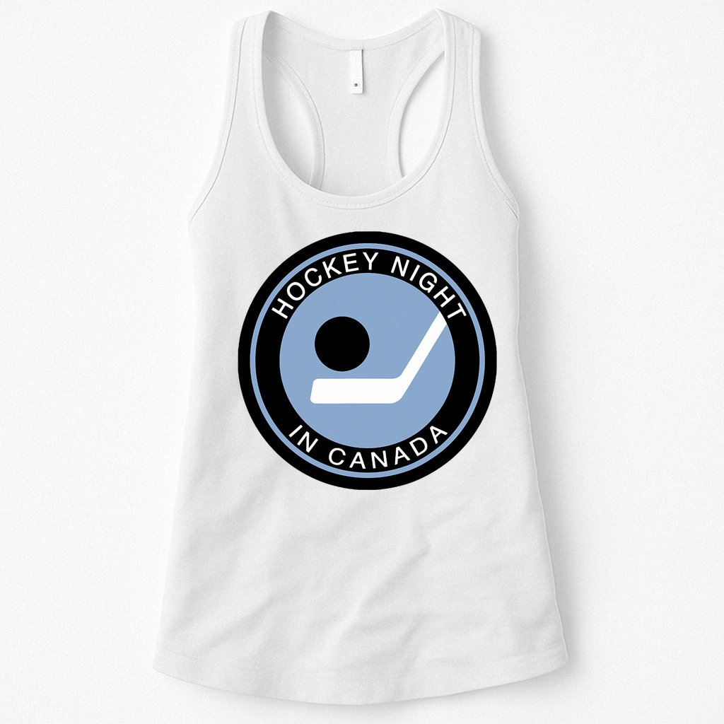 Vintage Retro Hockey Night In Canada Hockey Player Team Womens Tank Top