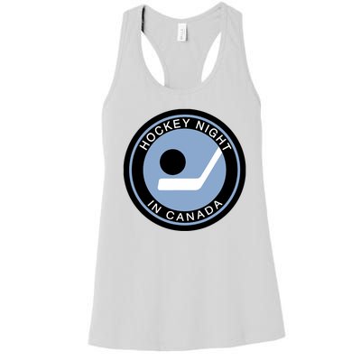 Vintage Retro Hockey Night In Canada Hockey Player Team Women's Racerback Tank