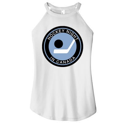 Vintage Retro Hockey Night In Canada Hockey Player Team Women's Perfect Tri Rocker Tank