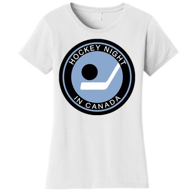 Vintage Retro Hockey Night In Canada Hockey Player Team Women's T-Shirt