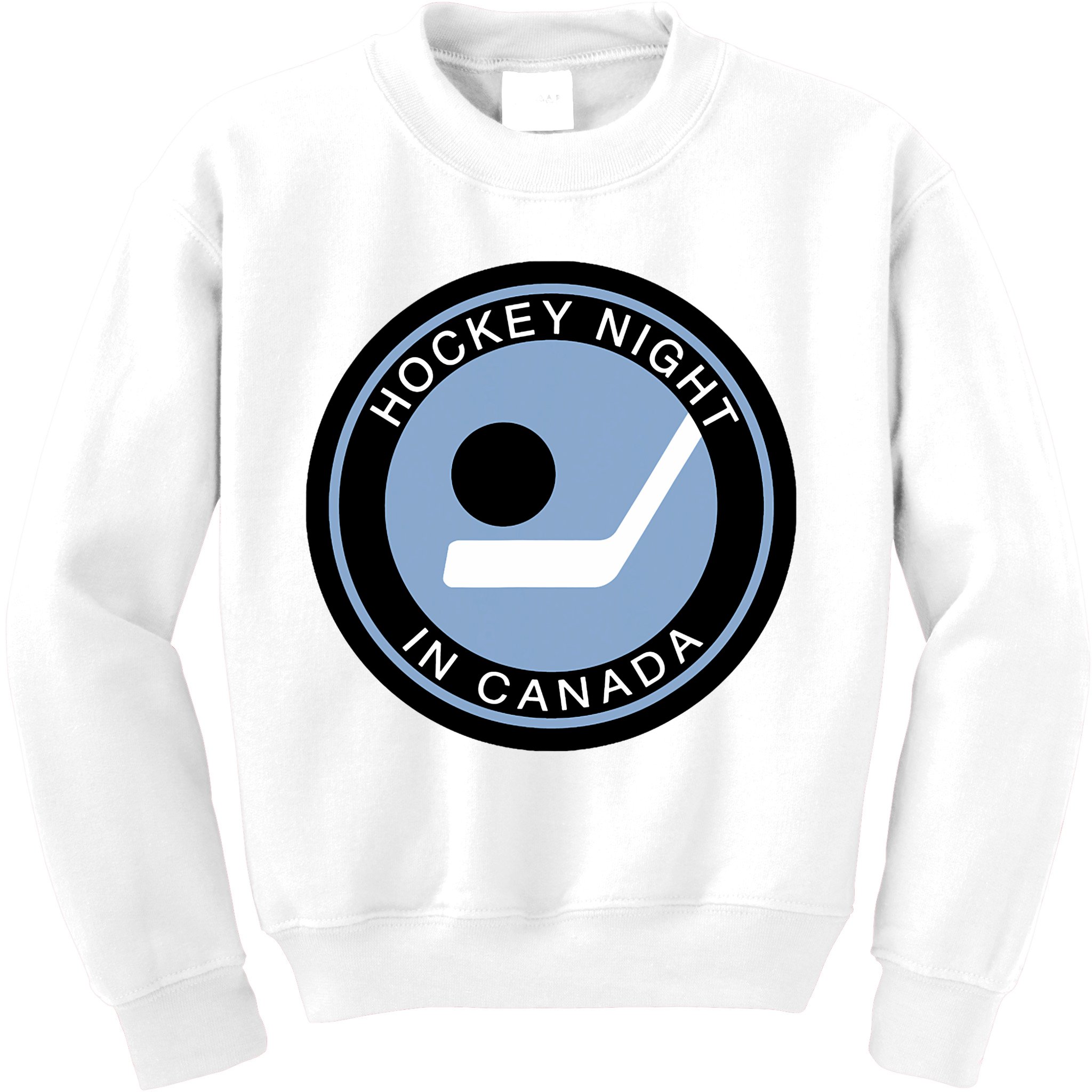 Vintage Retro Hockey Night In Canada Hockey Player Team Kids Sweatshirt