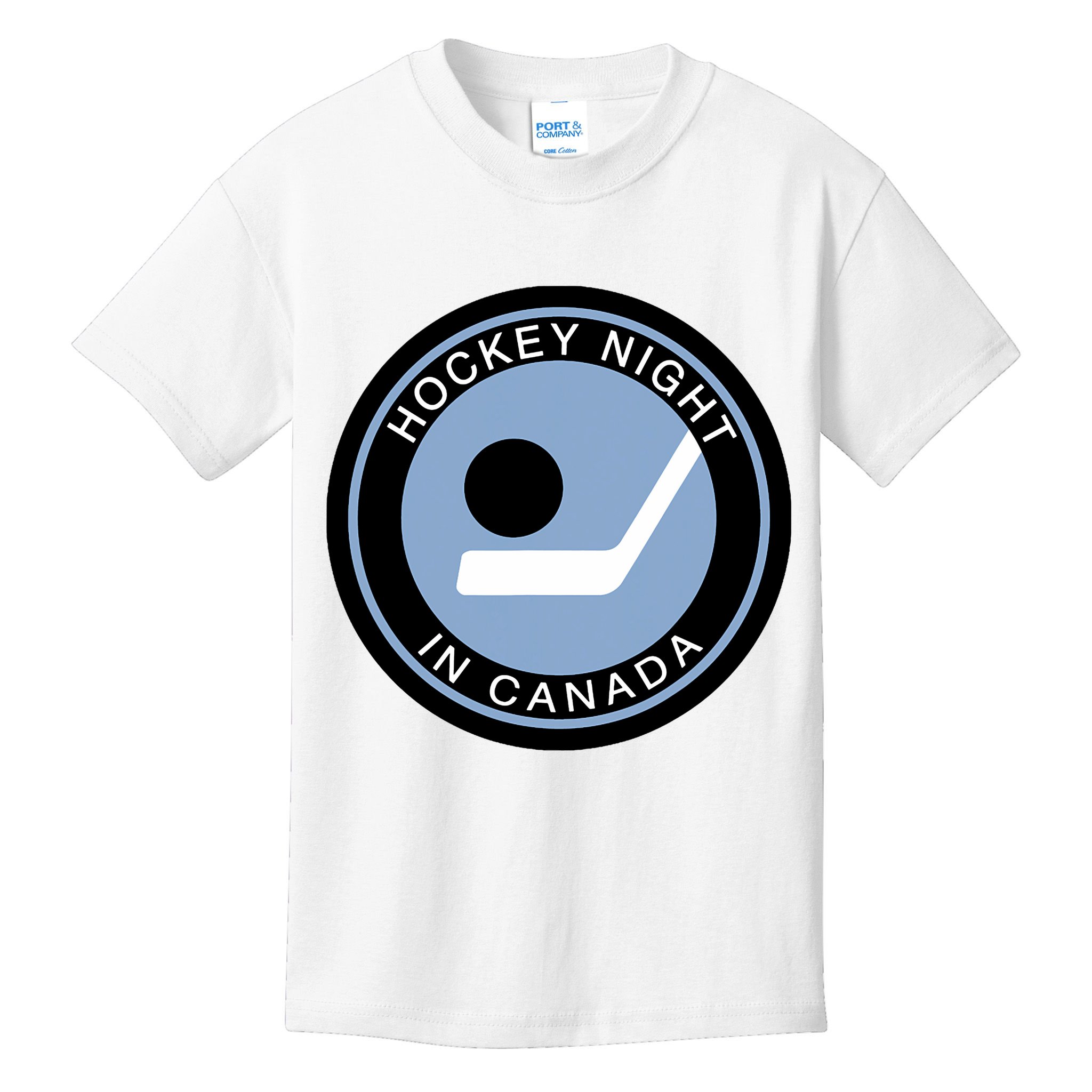 Vintage Retro Hockey Night In Canada Hockey Player Team Kids T-Shirt