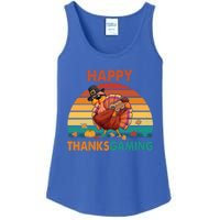 Vintage Retro Happy Thanksgiving Gaming Dabbing Turkey Gamer Cute Gift Ladies Essential Tank