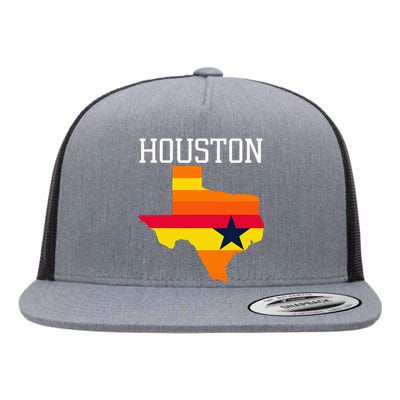 Vintage Retro Houston Texas Flat Bill Trucker Hat