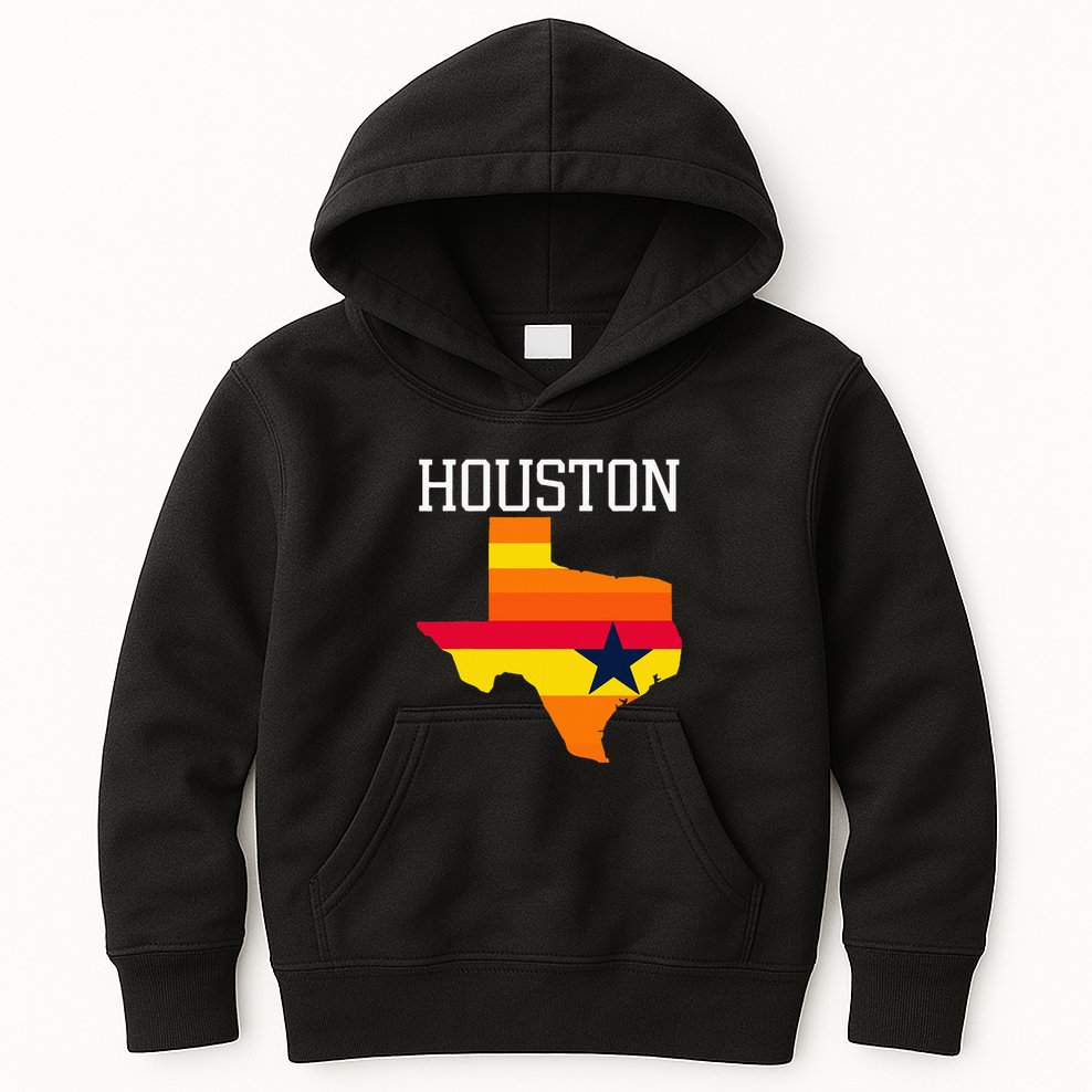Vintage Retro Houston Texas Kids Hoodie