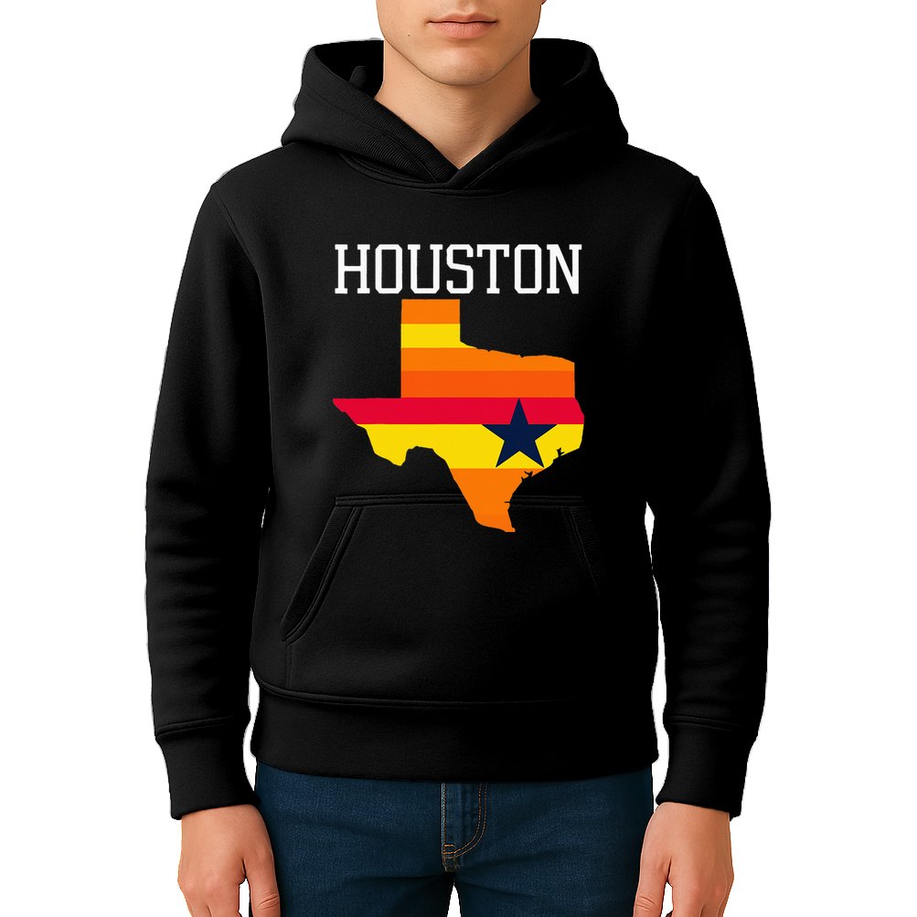 Vintage Retro Houston Texas Kids Hoodie