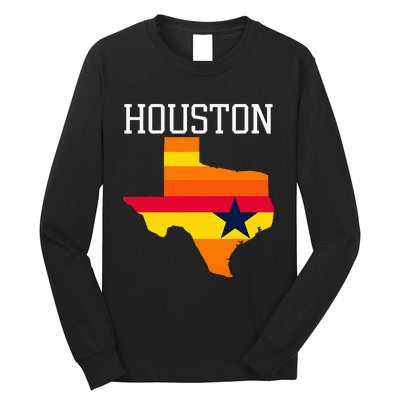 Vintage Retro Houston Texas Long Sleeve Shirt