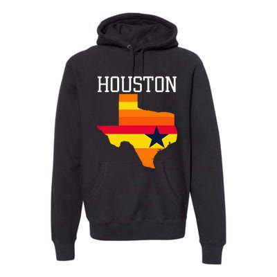 Vintage Retro Houston Texas Premium Hoodie