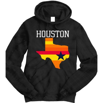 Vintage Retro Houston Texas Tie Dye Hoodie