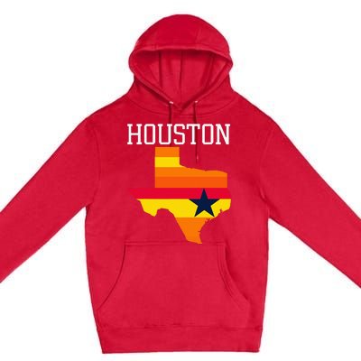 Vintage Retro Houston Texas Premium Pullover Hoodie