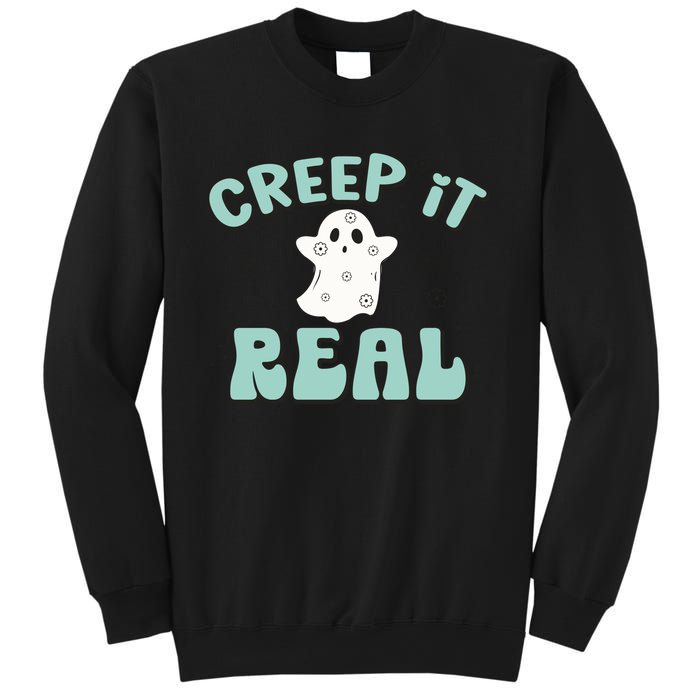 Vintage Retro Halloween Creep It Real Ghost Boy Fall Season Gift Sweatshirt