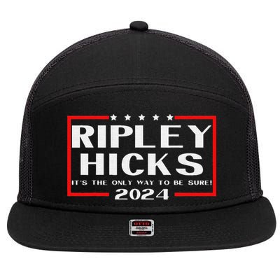 vintage Ripley Hicks 2024 t's The Only Way to Be Sure 7 Panel Mesh Trucker Snapback Hat