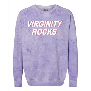 Virginity Rocks Heather Colorblast Crewneck Sweatshirt