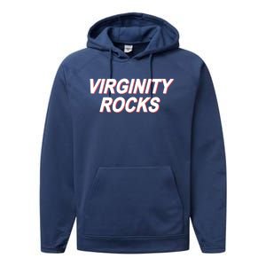 Virginity Rocks Heather Performance Fleece Hoodie