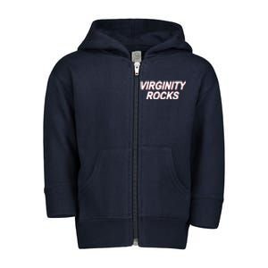 Virginity Rocks Heather Toddler Zip Fleece Hoodie