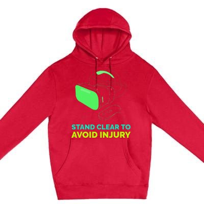 Virtual Reality Hazard Vr Stay Clear To Avoid Injury Premium Pullover Hoodie