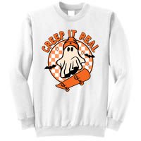 Vintage Retro Halloween Creep It Real Ghost Boy Fall Season Sweatshirt