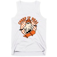 Vintage Retro Halloween Creep It Real Ghost Boy Fall Season Tank Top