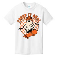 Vintage Retro Halloween Creep It Real Ghost Boy Fall Season Kids T-Shirt