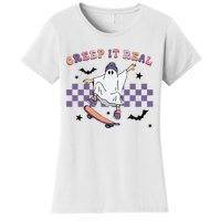 Vintage Retro Halloween Creep It Real Ghost Fall Season Women's T-Shirt